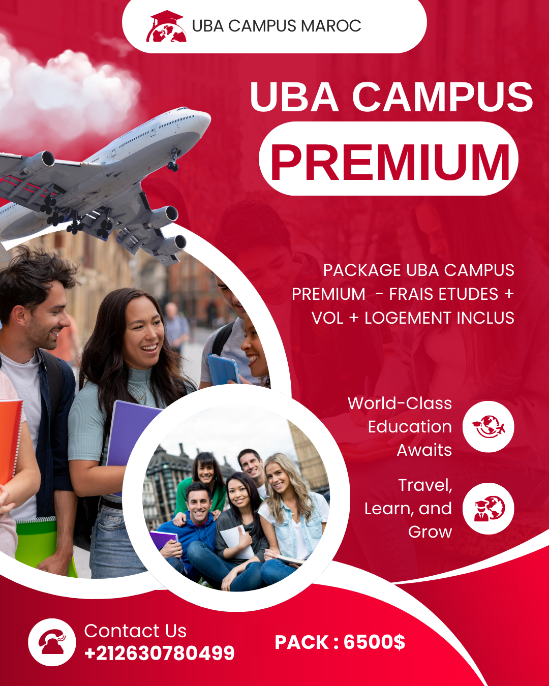 ETUDES + BILLET D'AVION + LOGEMENT
